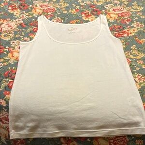 Talbots Classic White Tank Top